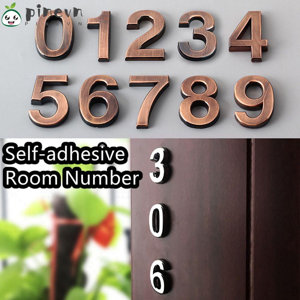 1 Biển Báo Số Phòng Bằng Đồng Tự Dính Chống Thấm Nước