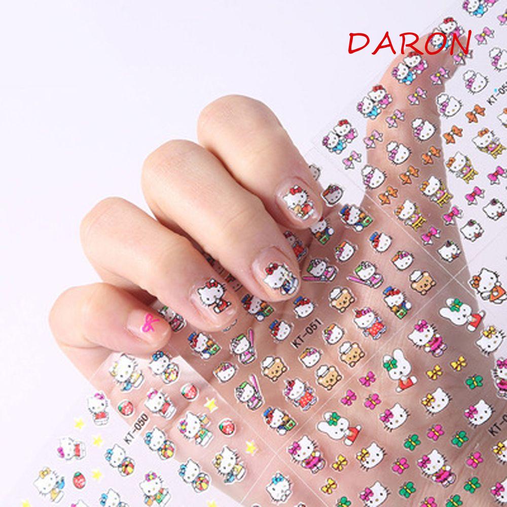 Set 30 Miếng Dán Trang Trí Móng Tay Tự Dính Hình Mèo Dễ Thương