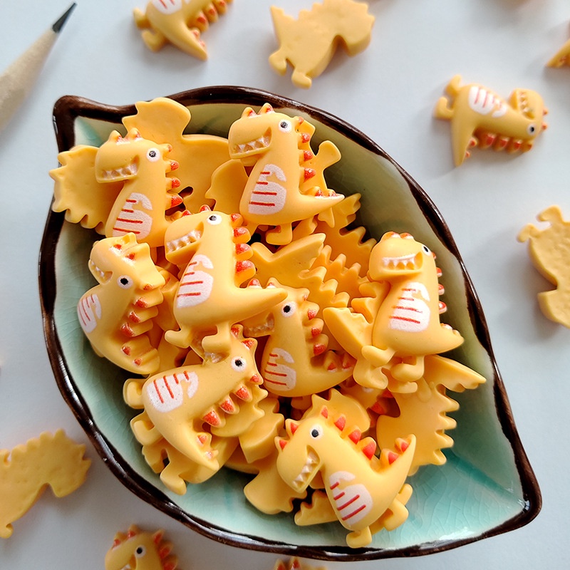 Bộ 10 Kẹp Tóc Hình Khủng Long Hoạt Hình Dễ Thương Cho Bé