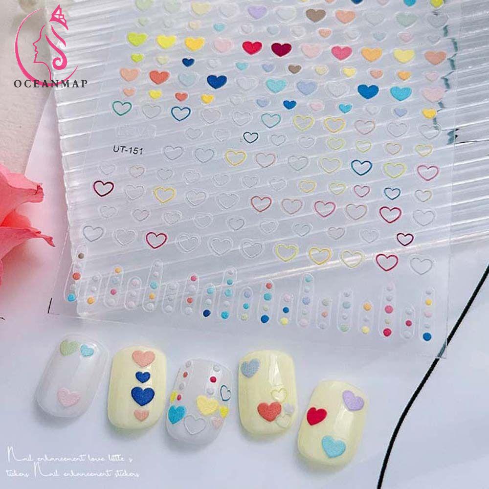 Miếng Dán Móng Tay Tự Dính Họa Tiết Chấm Bi / Ngôi Sao Năm Cánh Thời Trang Cho Nữ