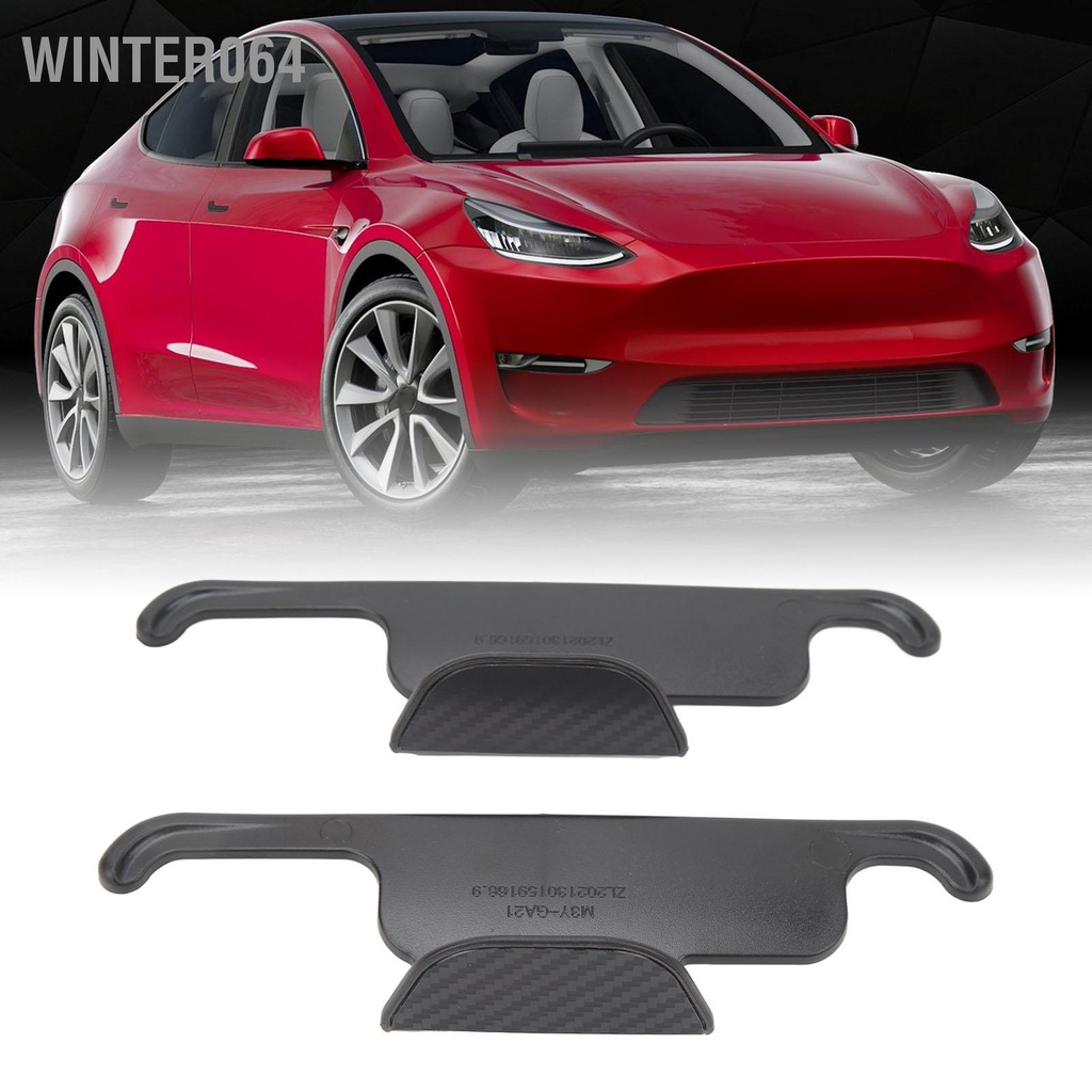 Winter064 2 Chiếc Ghế Tựa Đầu Móc Sợi Carbon ABS Xe Lưu Trữ Gối Treo Thay Thế Cho Mẫu Tesla Model 3 Y