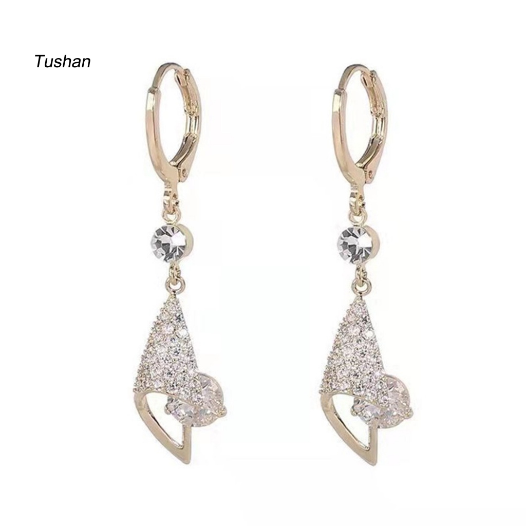 1 Đôi Bông Tai Hợp Kim Lấp Lánh Siêu Nhẹ Thân Thiện Với Da Dễ Sử Dụng