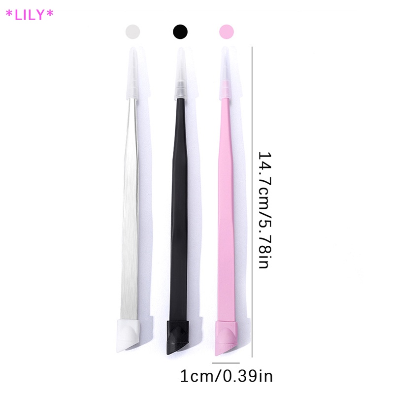 Lily nhíp móng tay 3D thạch picker Nail nghệ thuật công cụ với Silicone ép đầu uuu