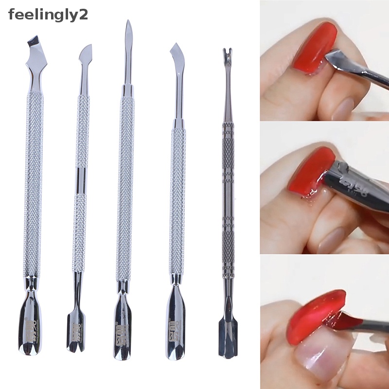 Dụng Cụ Loại Bỏ Da Chết Móng Tay Hai Đầu Bằng Thép Không Gỉ