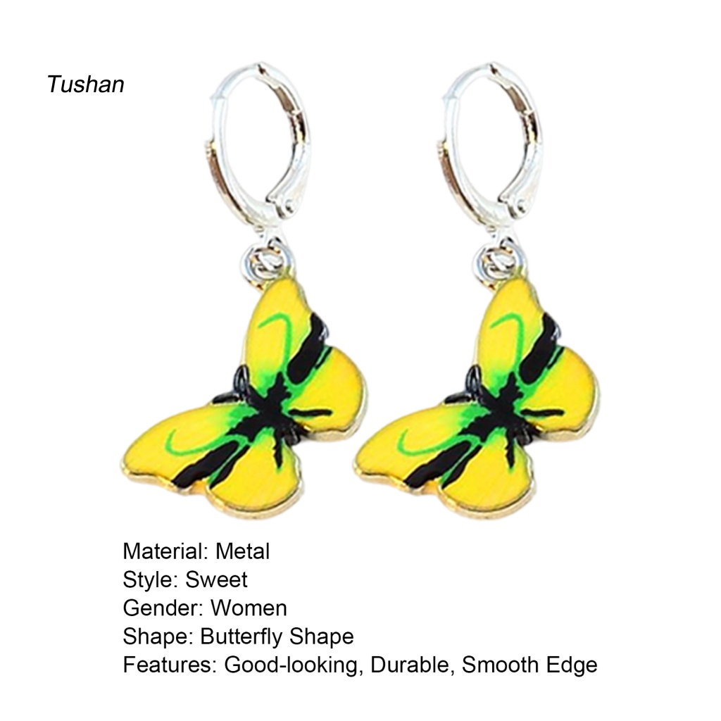 1 Đôi Bông Tai Hình Bướm Tinh Tế Chất Lượng Cao Cho Nữ