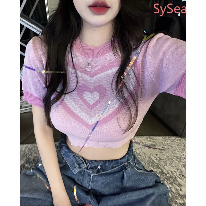 Áo Dệt Kim Thiết Kế Ngọt Ngào Thời Trang Mùa Hè Cho Nữ