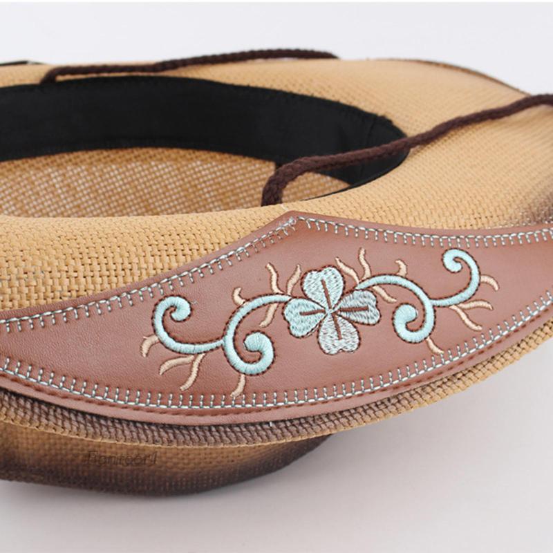 [Fenteer1] Mũ Cao Bồi Chống Nắng Thêu Hoa Phong Cách Cao Bồi Phương Tây Sombrero