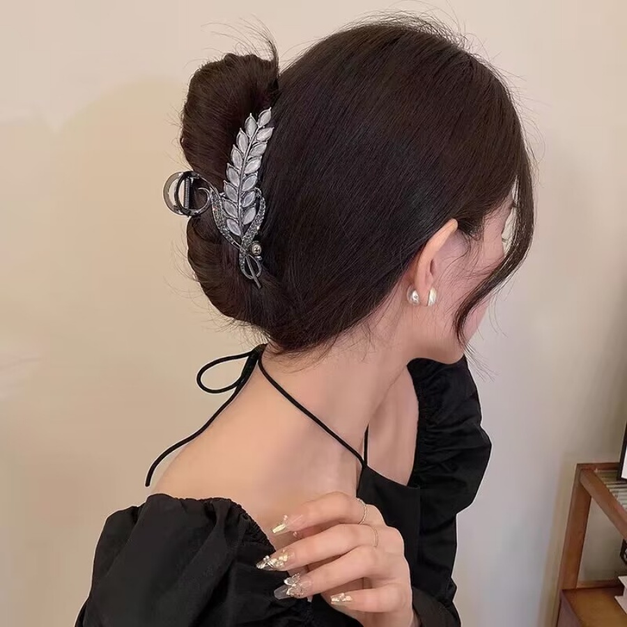 Kẹp Tóc Càng Cua Đính Đá Pha Lê Bằng Hợp Kim Phong Cách Hàn Quốc Cho Nữ