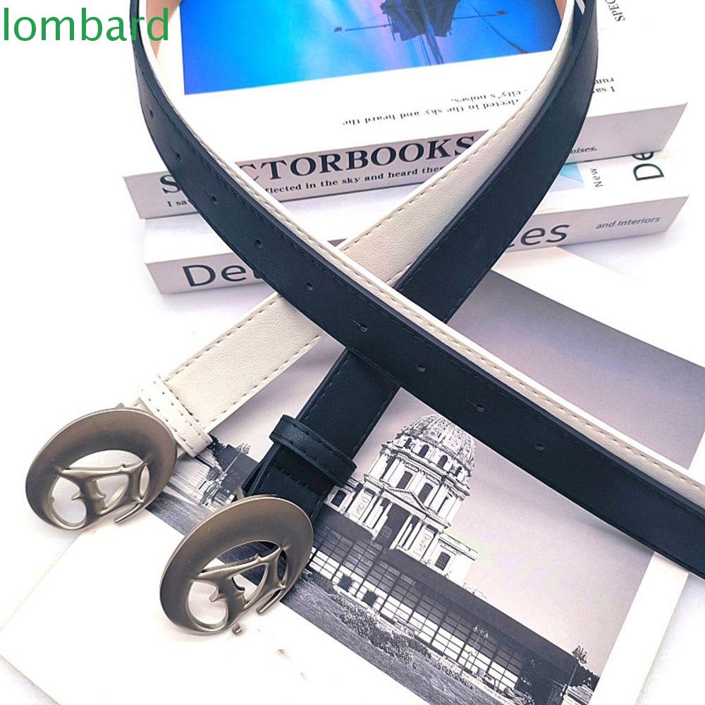 Thắt Lưng Da PU Khóa Kim Loại Phong Cách Retro Thanh Lịch Dành Cho Nam Nữ