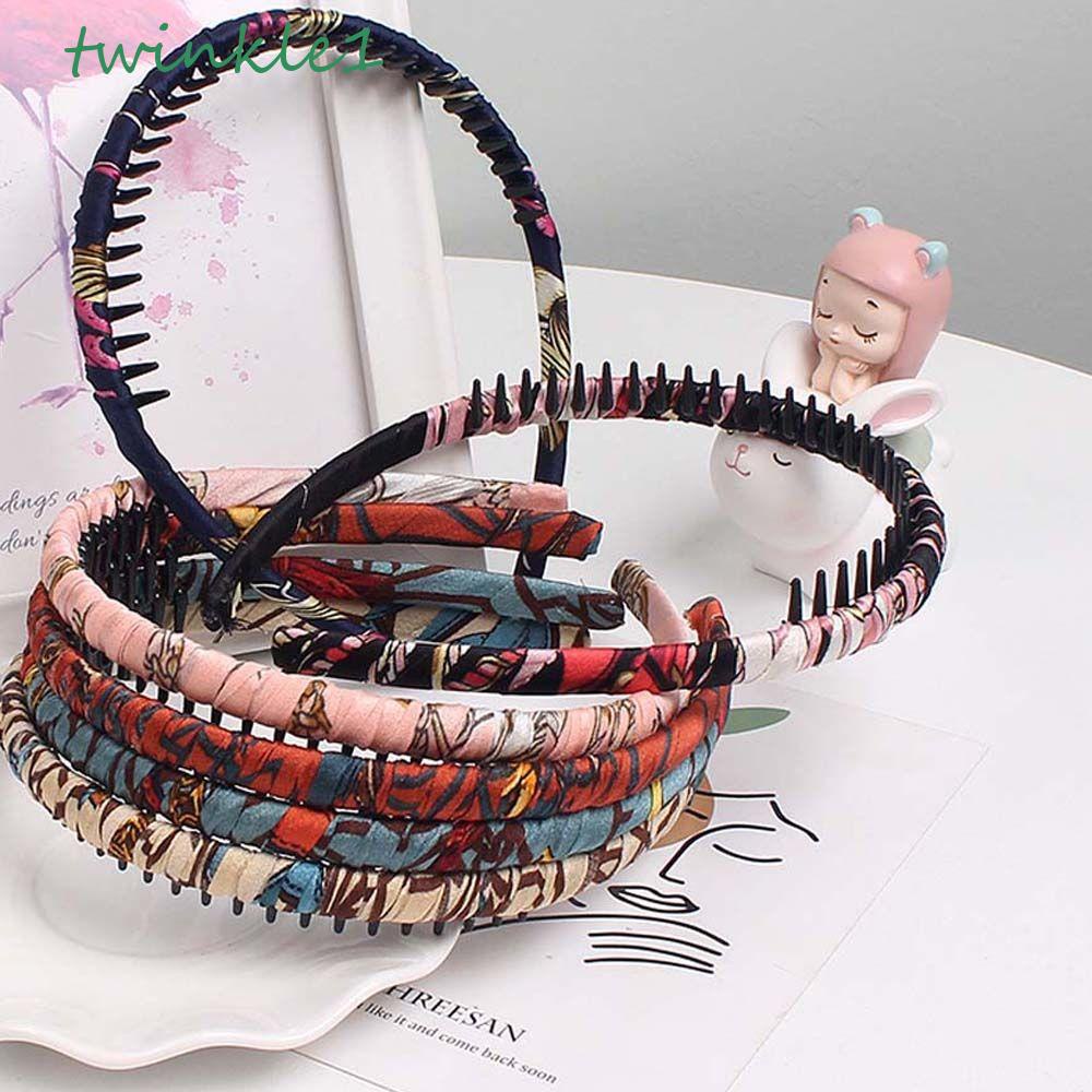 Băng Đô Cài Tóc Răng Cưa Họa Tiết Hoa Thanh Lịch Rửa Mặt Cho Nữ