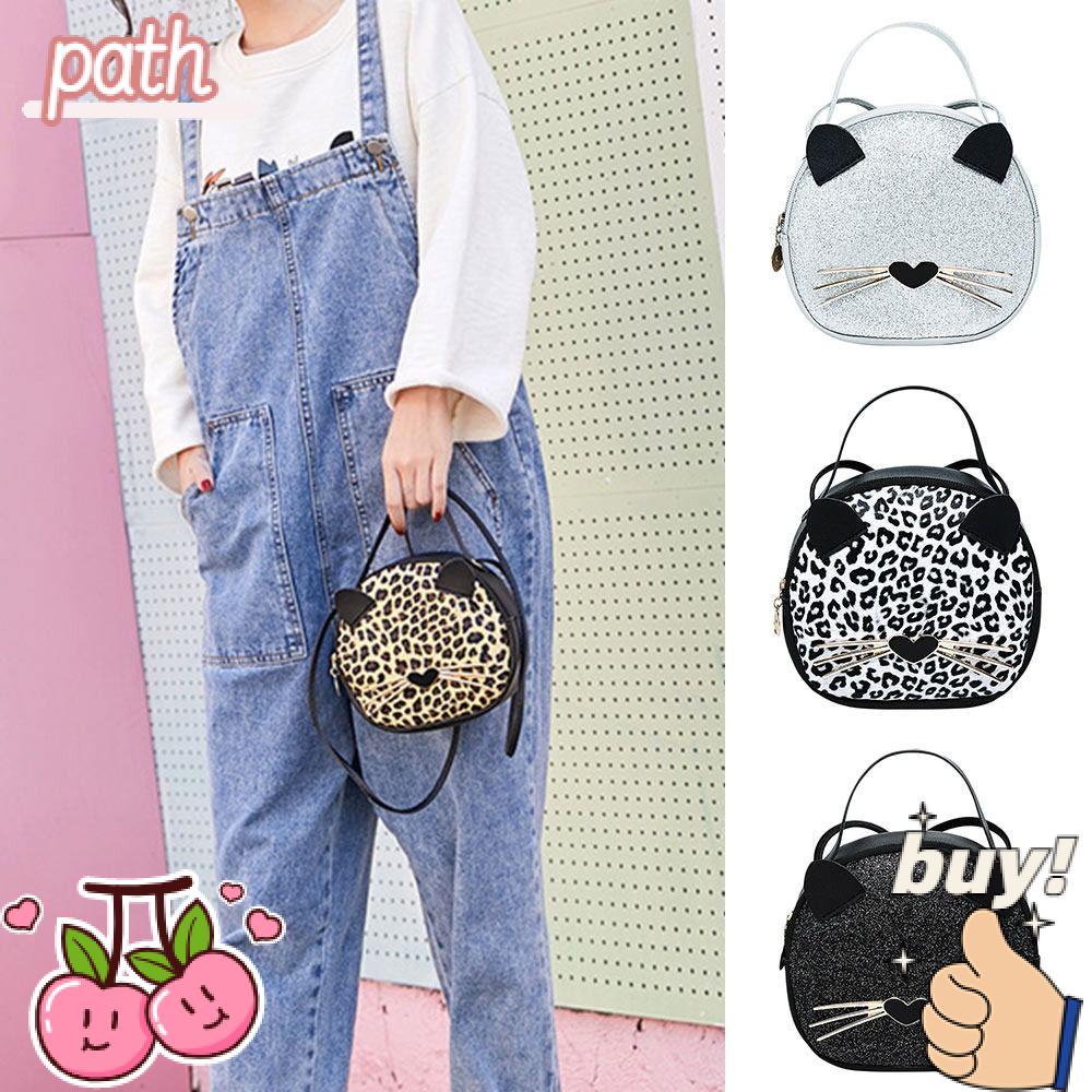 Túi Đeo Vai Hình Vuông Cỡ Nhỏ Họa Tiết Mèo Dễ Thương Thời Trang