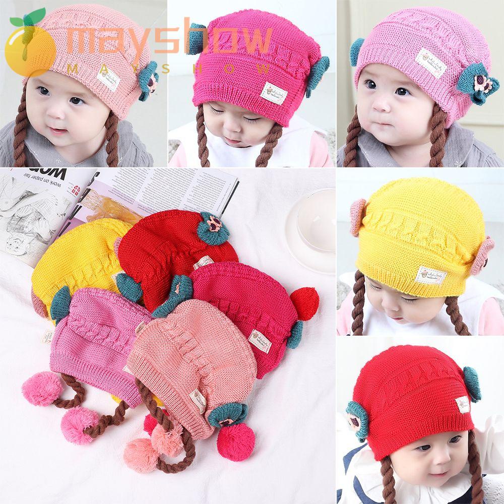 Mũ Dệt Kim Đính Tóc Giả Co Giãn Đính Bóng Lông Hoạt Hình Đáng Yêu Dành Cho Bé Gái