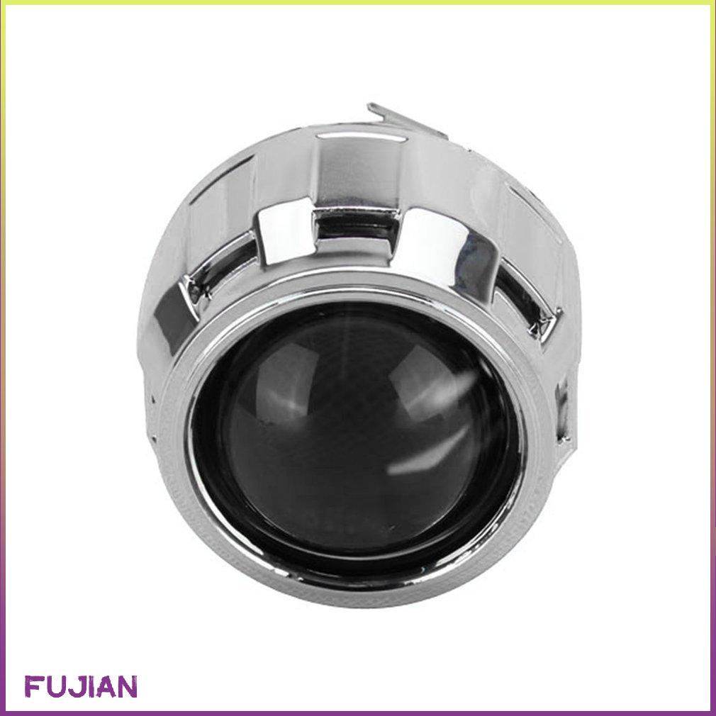2.5 Inch Xenon Mini Bi-Xenon Hid Clear Projector Lens Cover Shroud Headlight Custom Headlamp H1 H4 H7 Silver