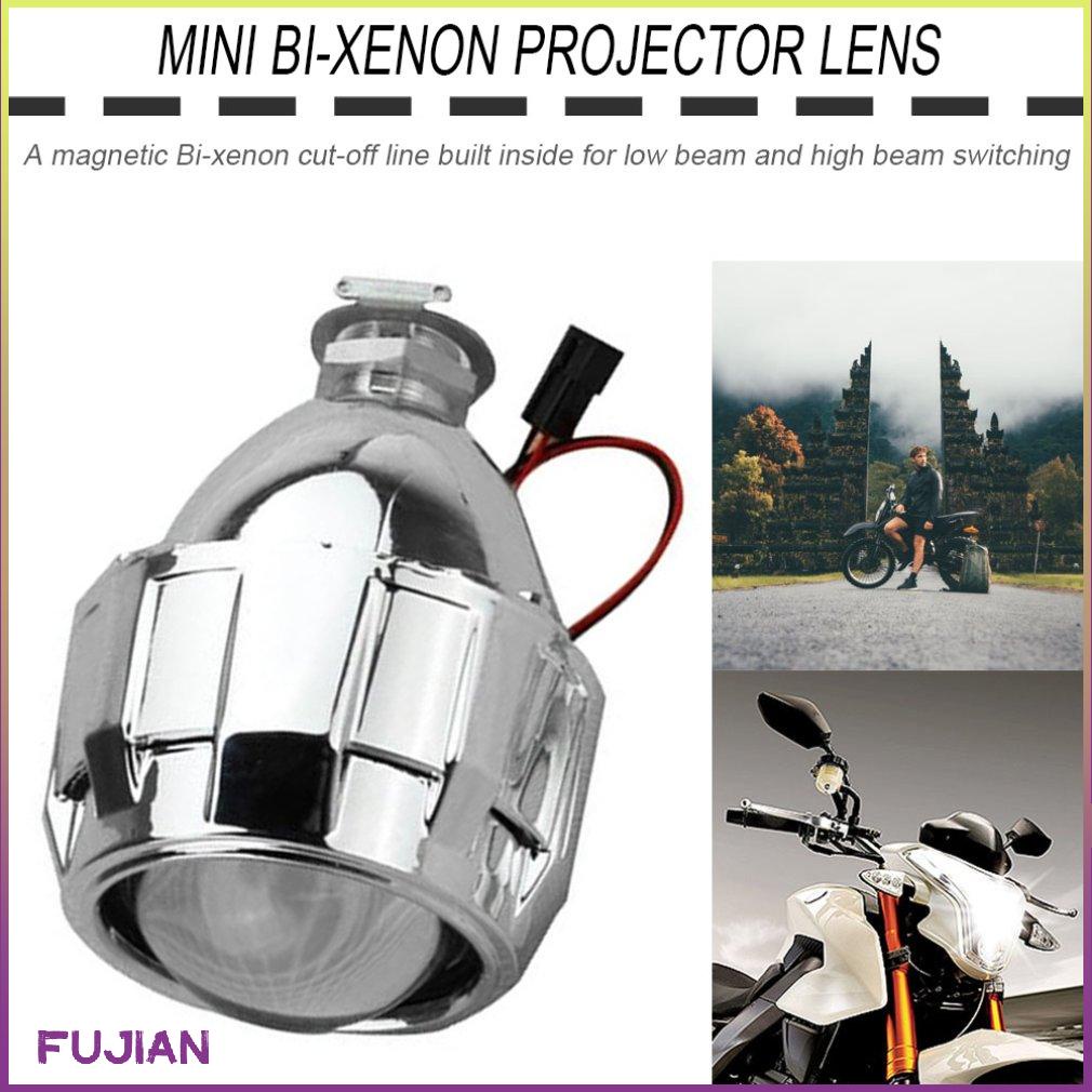 2.5 Inch Xenon Mini Bi-Xenon Hid Clear Projector Lens Cover Shroud Headlight Custom Headlamp H1 H4 H7 Silver