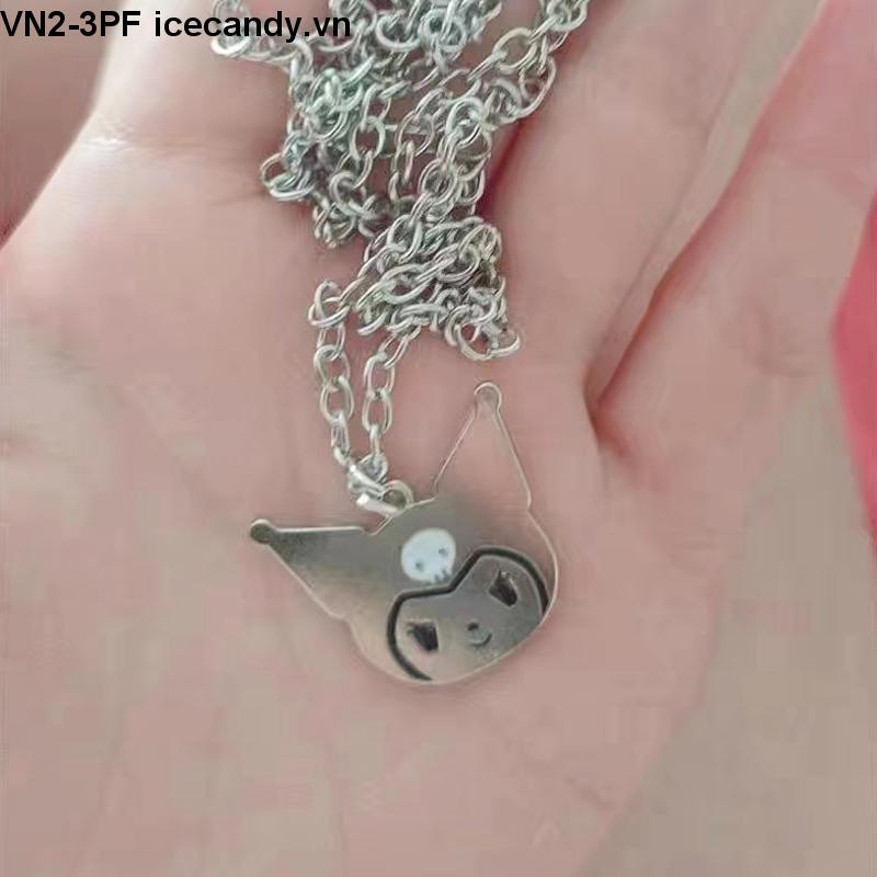 🥟ice🥟SANRIO Vòng cổ Mặt Họa Tiết Hoạt Hình Kuromi Dễ Thương Thời Trang Cho Nữ