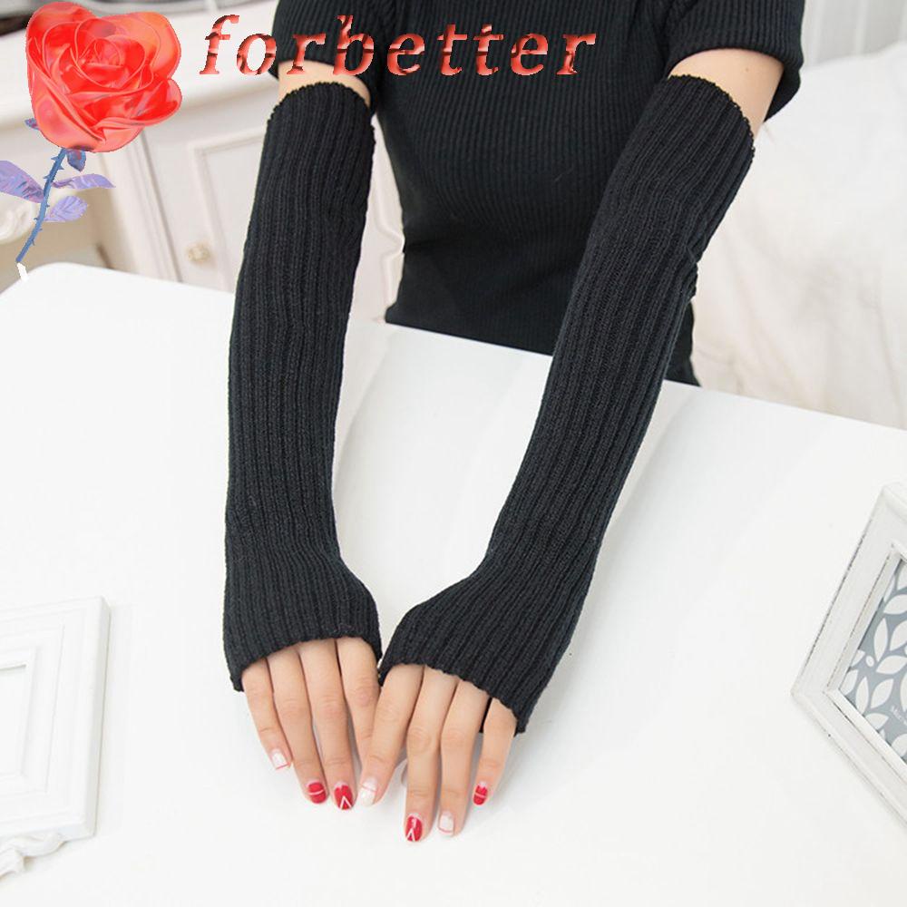 Găng Tay Dệt Kim Giữ Ấm Màu Sắc Đơn Giản Cho Nữ