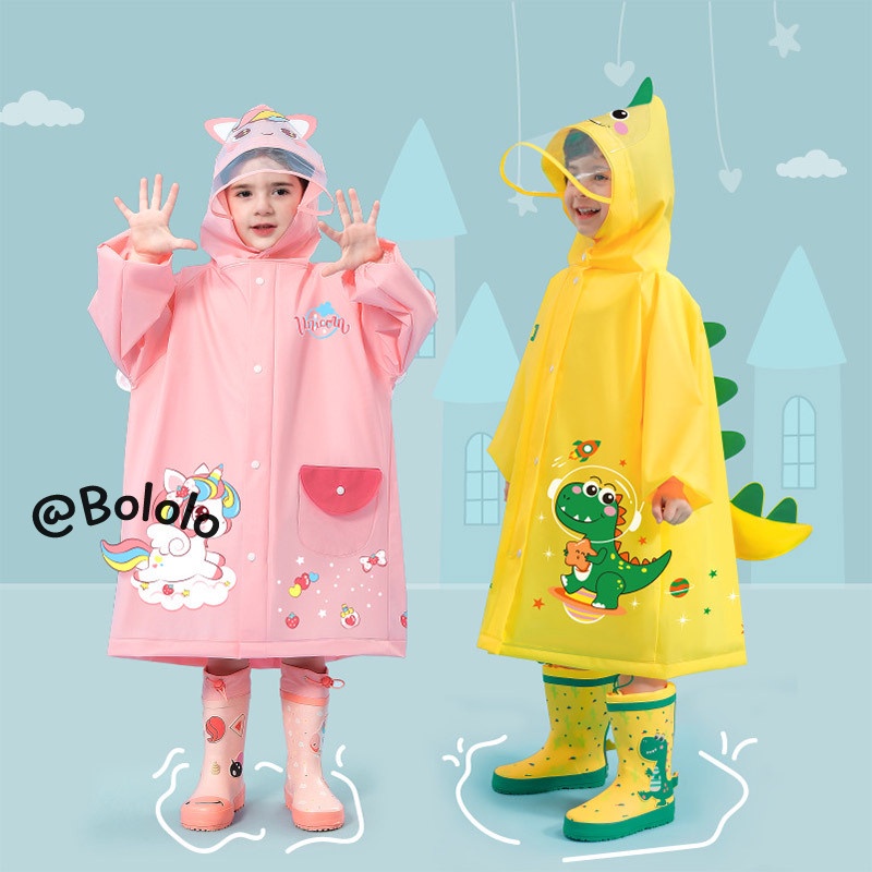Bololo Áo Mưa Chống Thấm Nước Thiết Kế Dễ Thương Cho Bé Mẫu Giáo