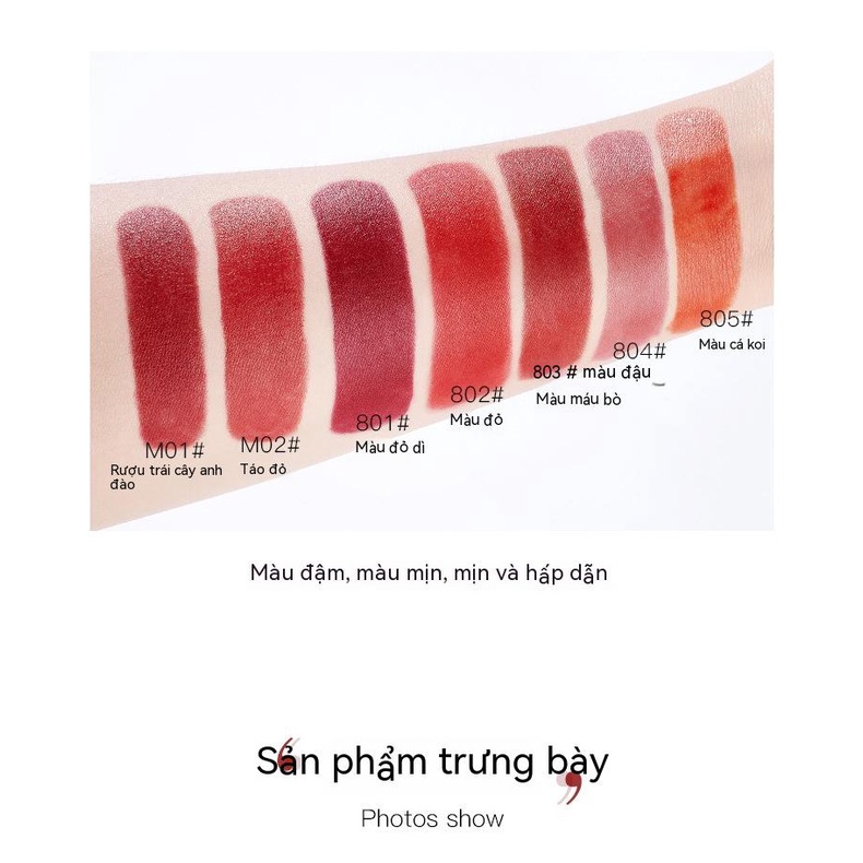 Son Môi Sang Trọng Dưỡng ẩm Chống Nước Chống Mồ Hôi Dễ Lên Màu Không Dễ Phai Màu Dành Cho Phụ Nữ, Mỹ Phẩm