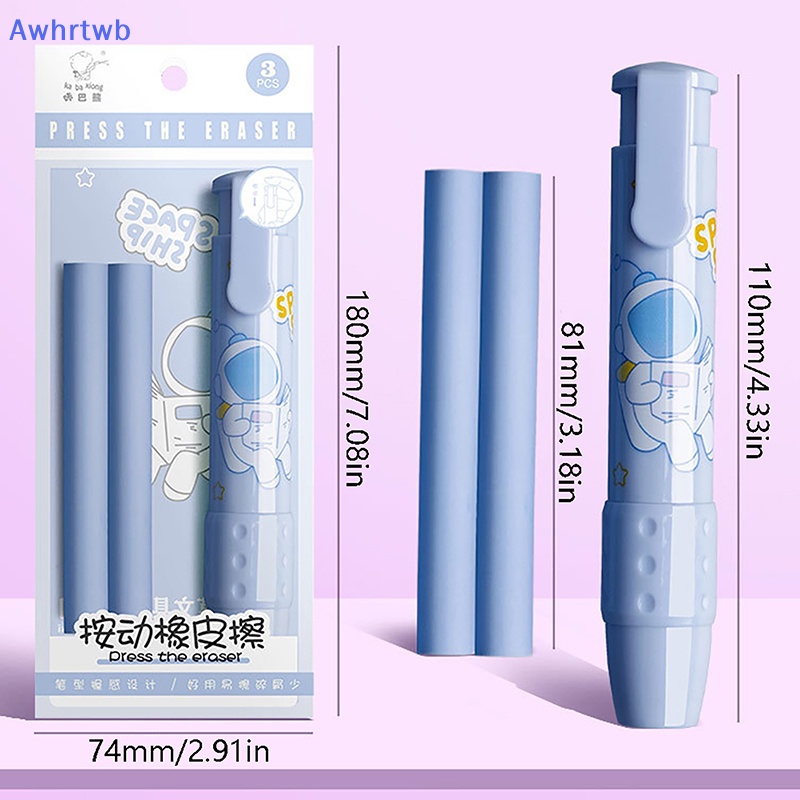 Bộ 3 Cục Tẩy Bút Chì Không Chứa Chất Xốp Mềm Mại Có Thể Thu Gọn Tiện Dụng Mới