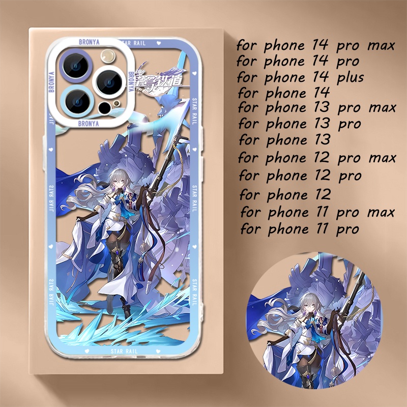 Ốp Điện Thoại Silicon TPU Mềm Trong Suốt Chống Sốc Hình Đường Ray Himeko March 7th iPhone 14 11 13 12 Pro Max XS XR X 8 7 6S Plus