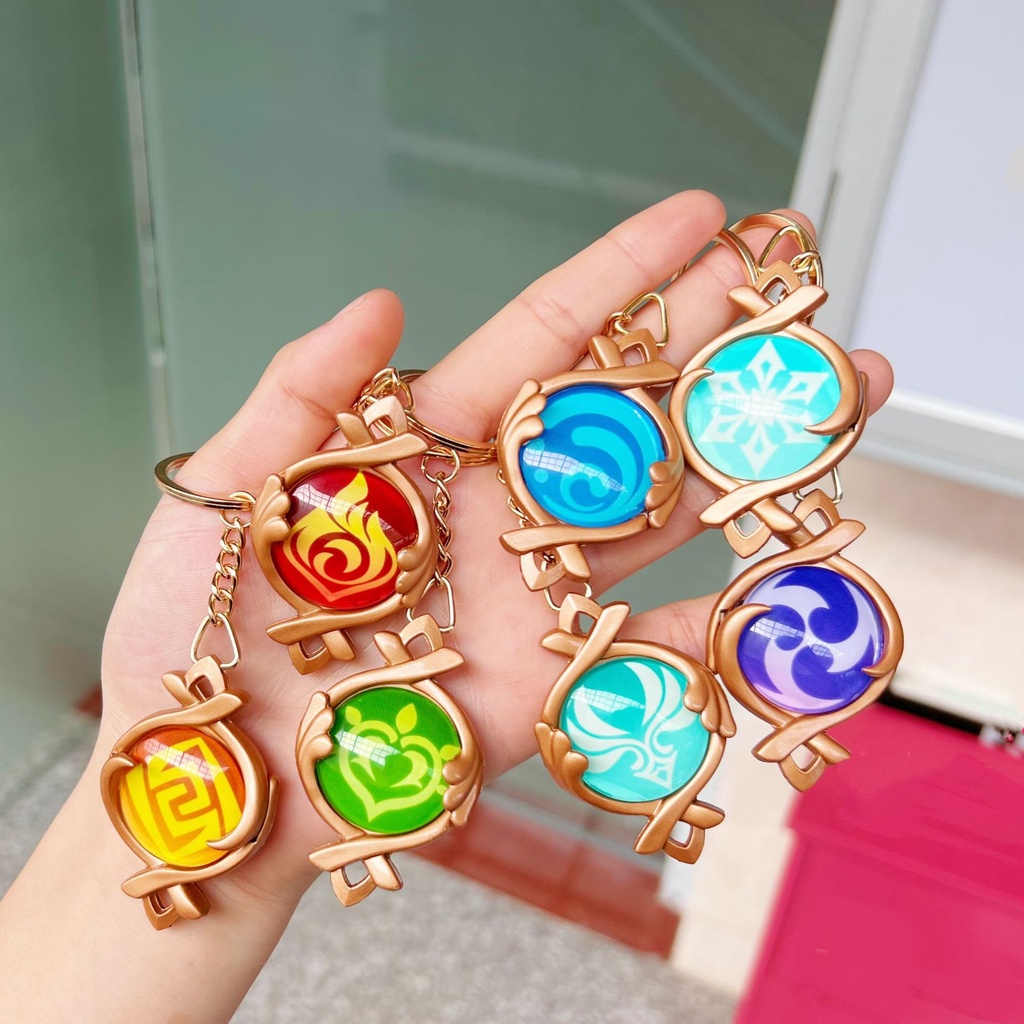 Móc Khóa Kim Loại Hình Nhân Vật Game Genshin Va Chạm Fontaine