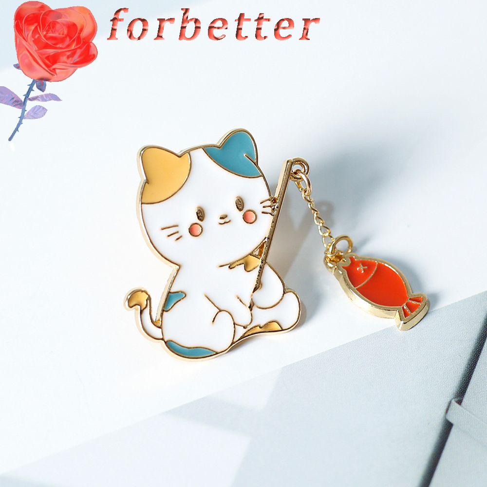 Ghim Cài Áo Hình Mèo Hoạt Hình Vui Nhộn Cho Nam Nữ
