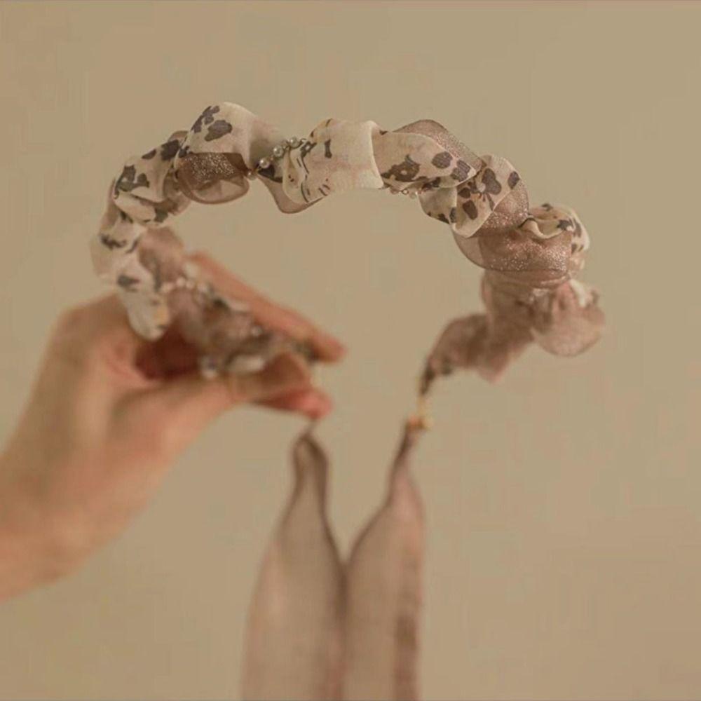 Epoch Băng Đô Vải Co Giãn Họa Tiết Hoa Phong Cách Lolita Hàn Quốc