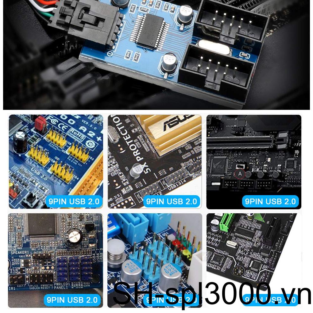 Bo Mạch Chủ Mở Rộng Giao Diện USB 9pin 1 Sang 2 Tốc Độ Nhanh Cho Máy Tính