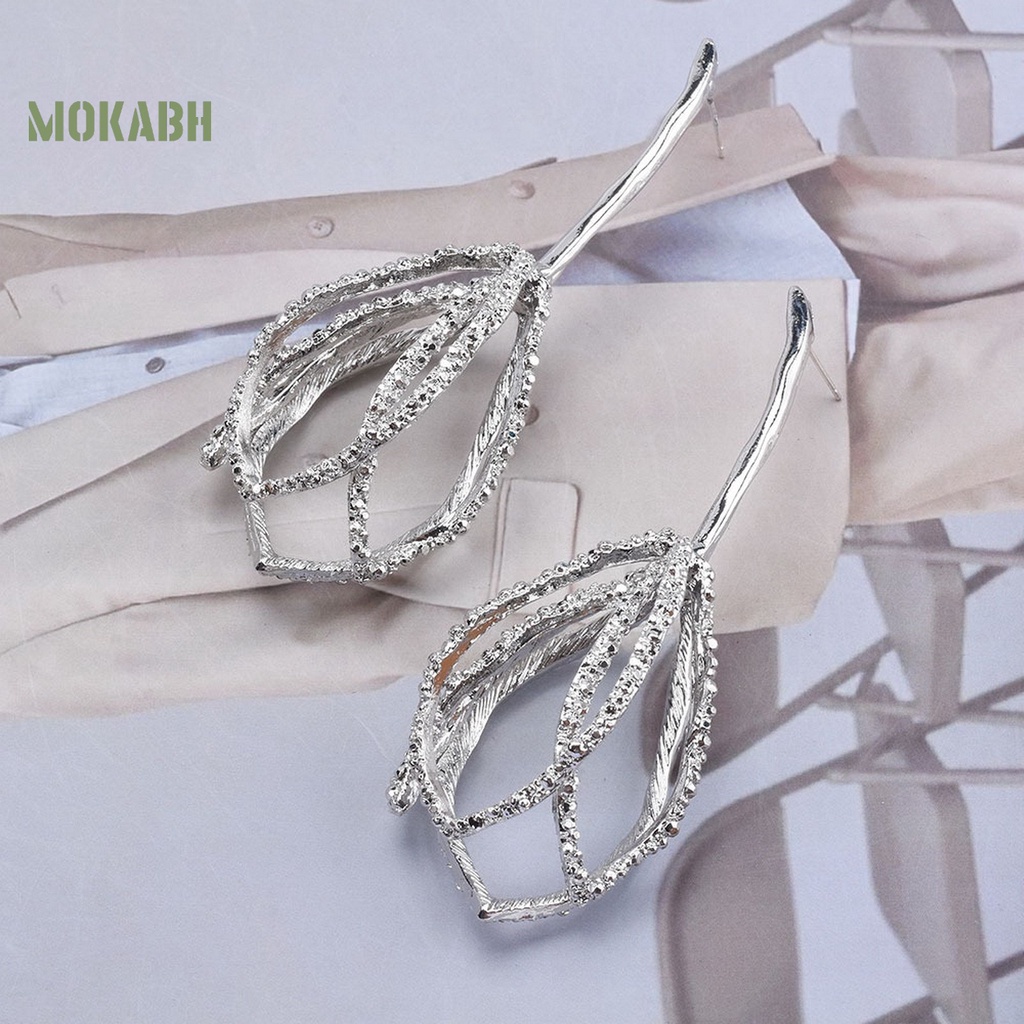 1 Đôi Bông Tai Kim Loại Hình Hoa Phong Cách Vintage Dành Cho Nữ
