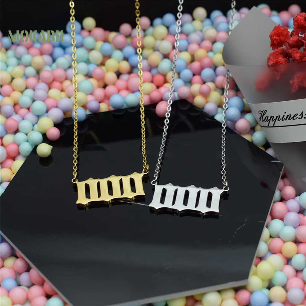 Vòng cổ Bằng Thép Không Gỉ Mặt Số Thời Trang 000 111