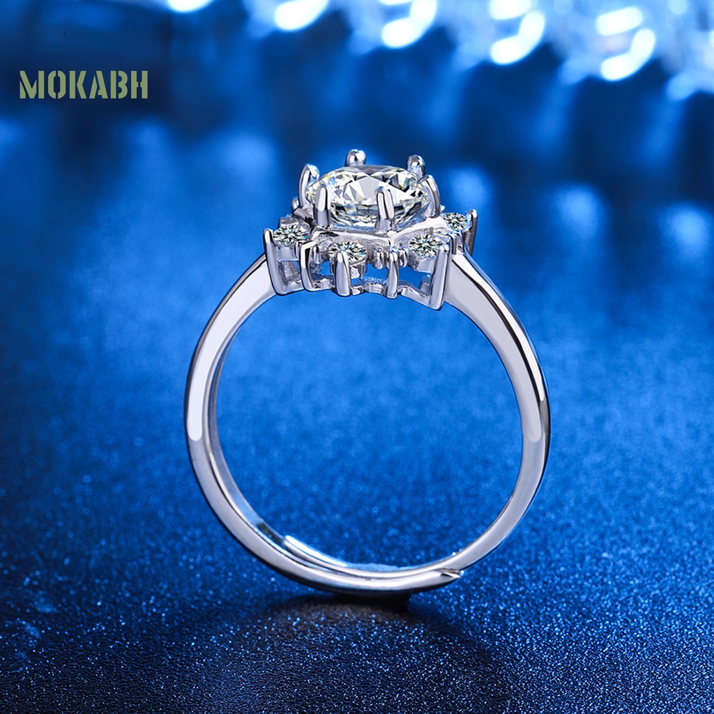 [Mới] Nhẫn Đồng Đính Đá Zircon Hình Bông Tuyết Trang Nhã Dành Cho Nữ