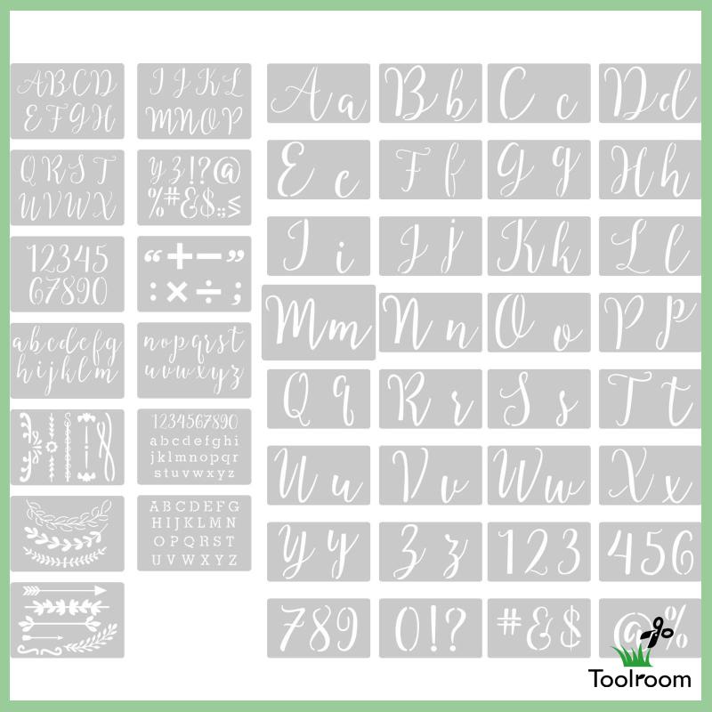 Bộ 45 Khuôn Chữ Cái Và Số Trang Trí Thiệp Mời