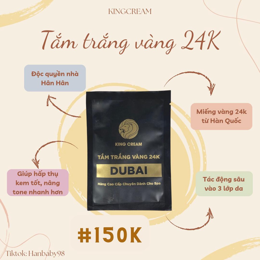 BỊCH TẮM TRẮNG GOLDEN 24K - TG50