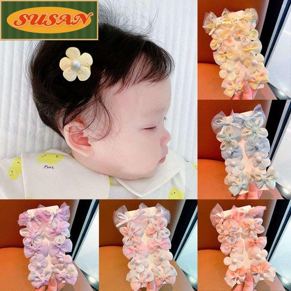 Set 10 Kẹp Tóc Nơ Bướm Dễ Thương Cho Bé Gái