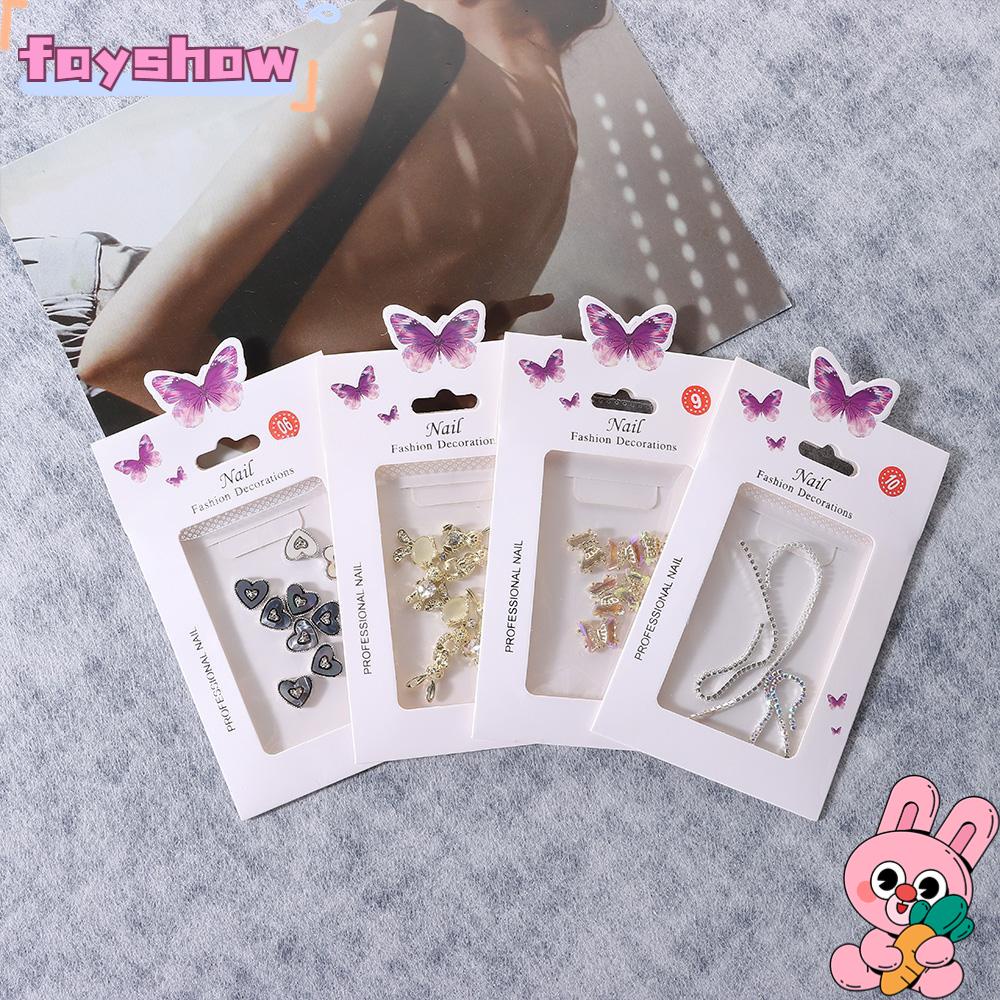 1 Túi Phụ Kiện Trang Trí Móng Tay Nghệ Thuật Hình Bướm Bằng Hợp Kim Phong Cách Nhật Bản