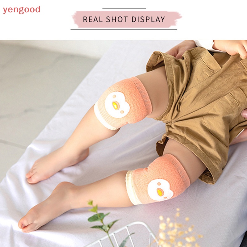 1 Cặp Đệm Bảo Vệ Đầu Gối An Toàn Họa Tiết Hoạt Hình Cho Bé Tập Bò