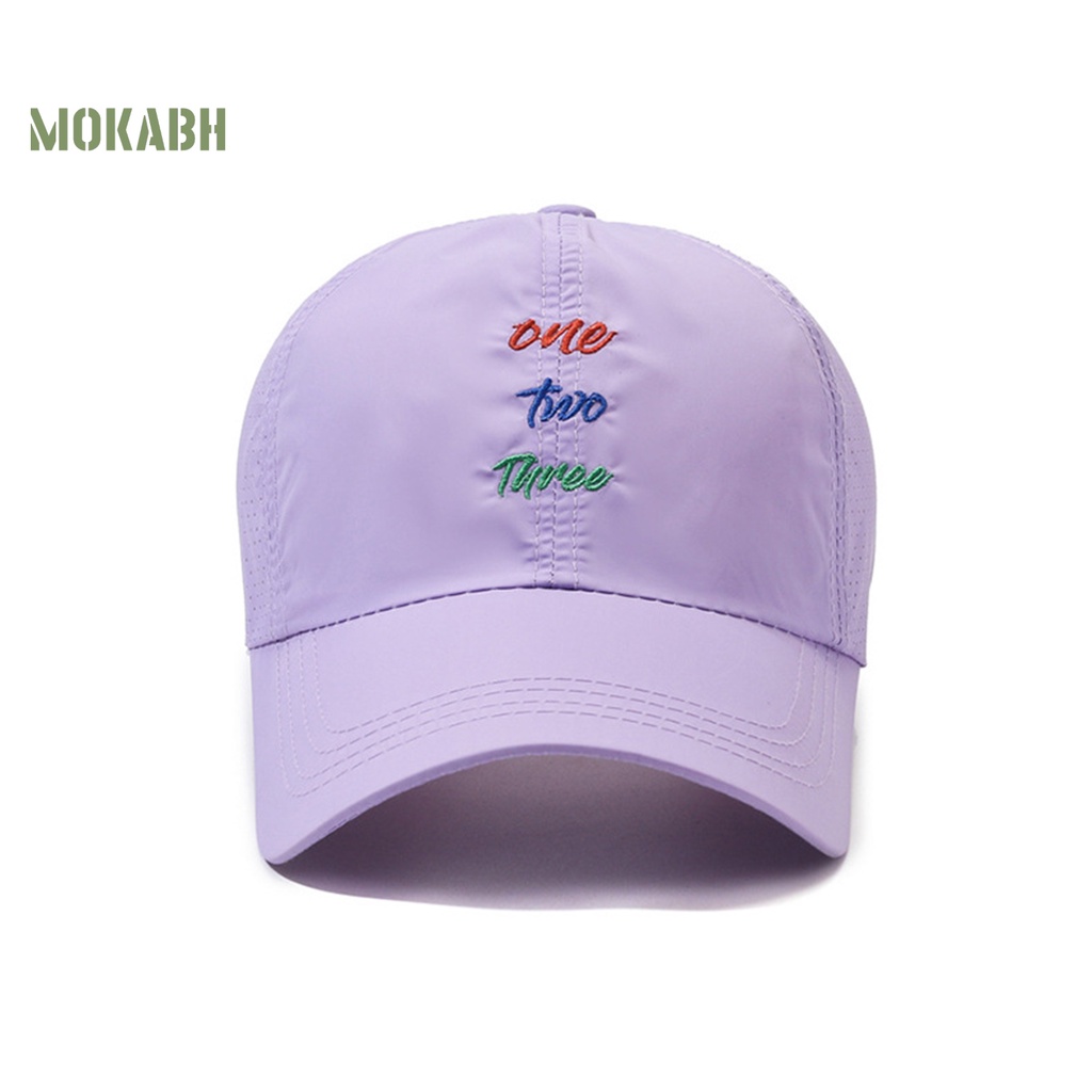 Mũ Lưỡi Trai Màu Trơn Thêu Chữ Cá Tính Hợp Thời Trang Cho Nữ