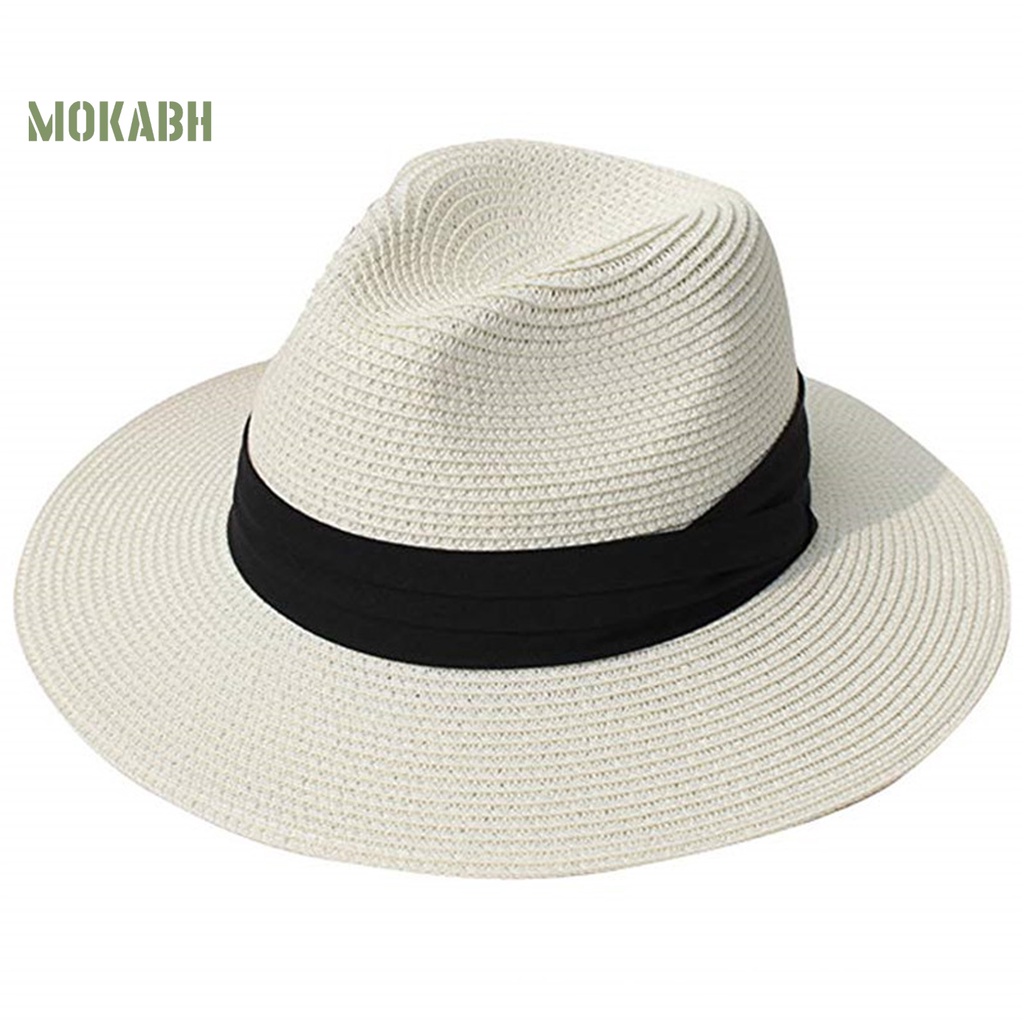 [Mok Abh] Nón Cối Rộng Vành Chống Nắng Màu Sắc Đơn Giản Thời Trang Đi Biển Cho Nữ