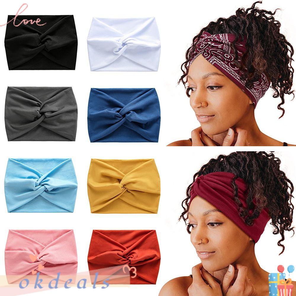 Băng Đô Cài Tóc Dạng Xoắn Cỡ Lớn Thời Trang Tập Yoga Cho Nữ