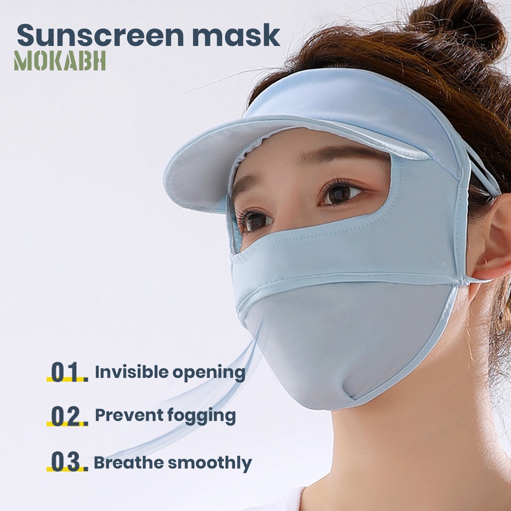 [Mok Abh] Mũ Đội Đầu Đi Xe Đạp Có Vành Che Mắt Bằng Lụa Lạnh Màu Trơn