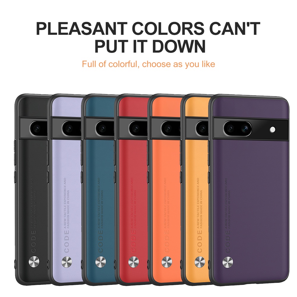 YDCG Luxury Plain Skin Leather Case for Google Pixel 7A Pixel7a Pixel7 A 5G 6.1" GWKK3 GHL1X G0DZQ G82U8 7 Pro 6 6a Shockproof Protect Back Cover