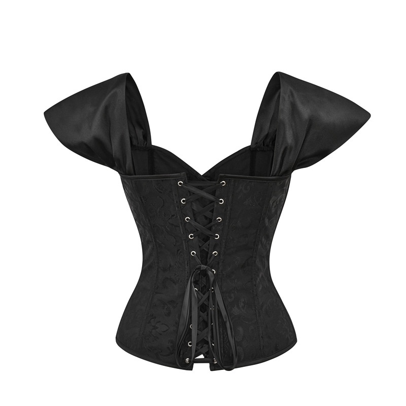 Áo corset Ôm Dáng Định Hình Cơ Thể Tay Ngắn Jacquard
