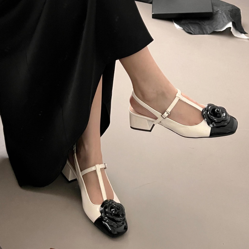 Giày Cao Gót Da Mềm Mũi Vuông Thời Trang Xuân Hè 2023 Cho Nữ