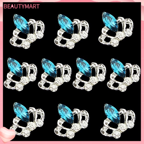 Set 10 Phụ Kiện Trang Trí Móng Hình Vương Miện 3D Đính Đá Xinh Xắn