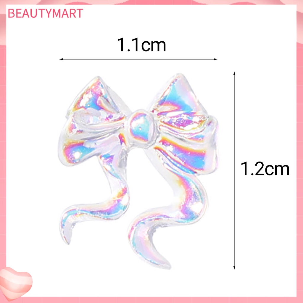 Set 50 Phụ Kiện Trang Trí Móng Tay 3D Hình Nơ Siêu Nhẹ DIY