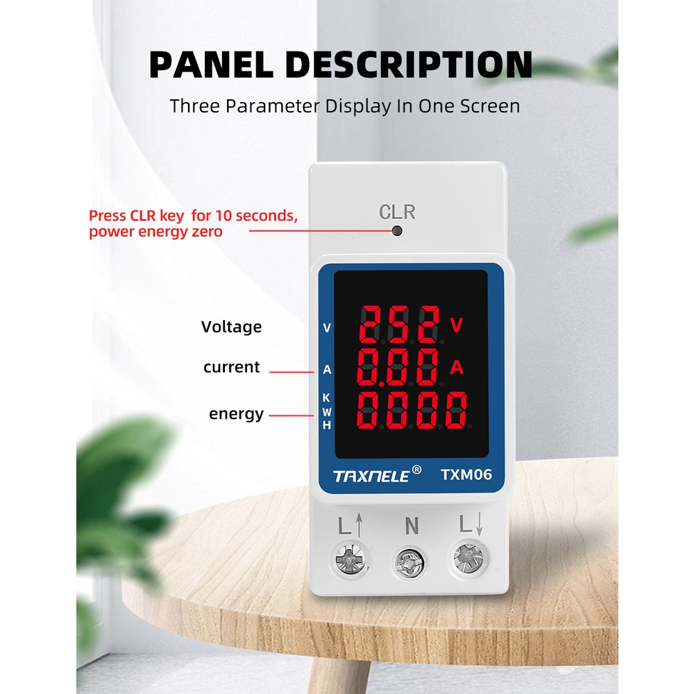 Vôn Kế Kỹ Thuật Số kWh AC 80V ~ 270V 110V 230V
