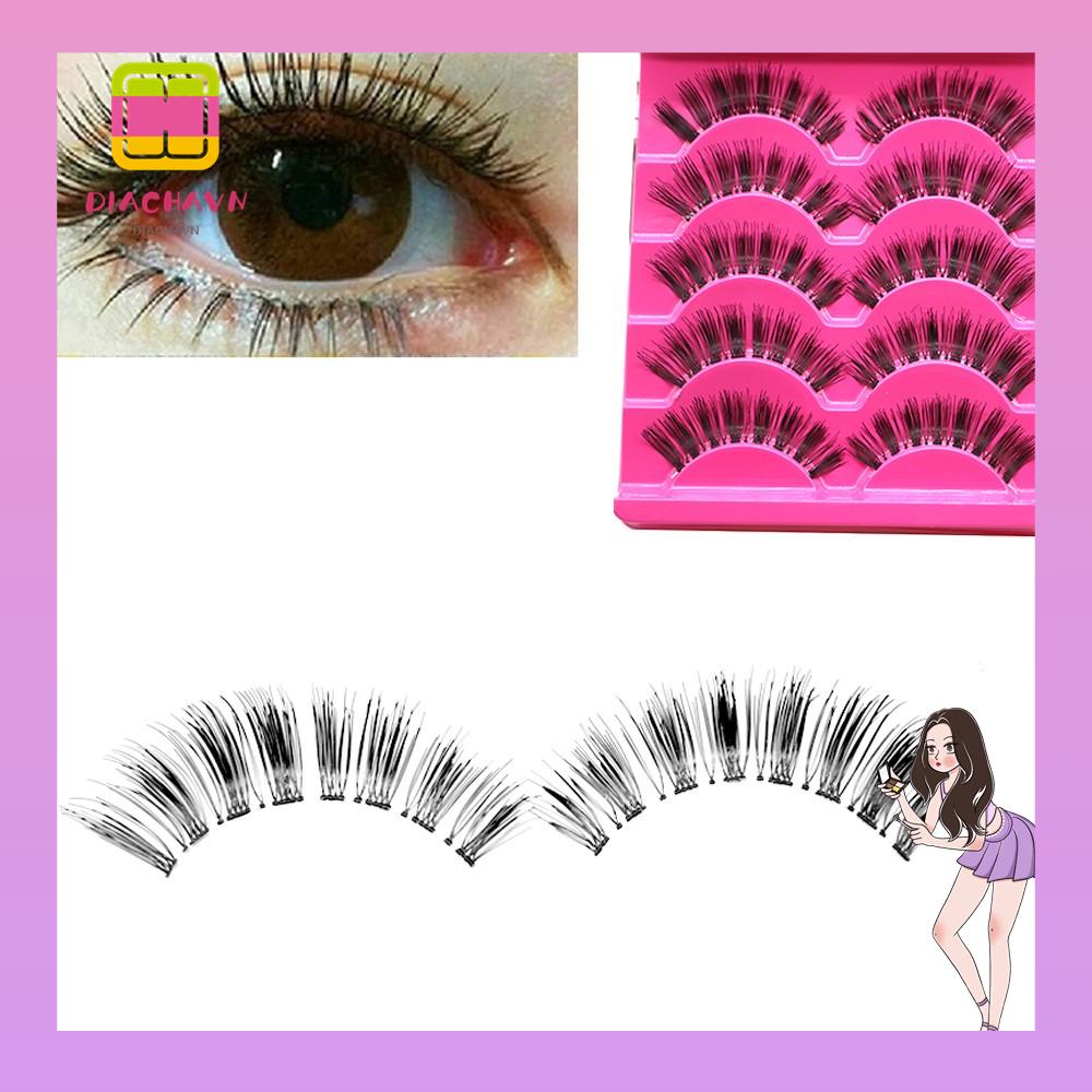 Set 5 Cặp Lông Mi Giả Mềm Mại Và Dày Tự Nhiên Màu Đen