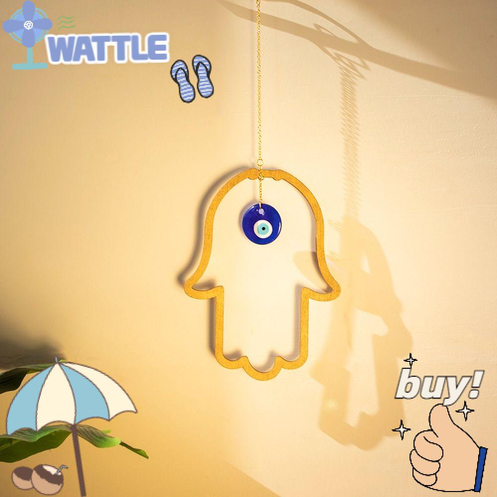 Phụ Kiện Trang Trí Nhà Cửa Hình Đôi Mắt Quỷ Bằng Gỗ Độc Đáo Sự Bảo Vệ