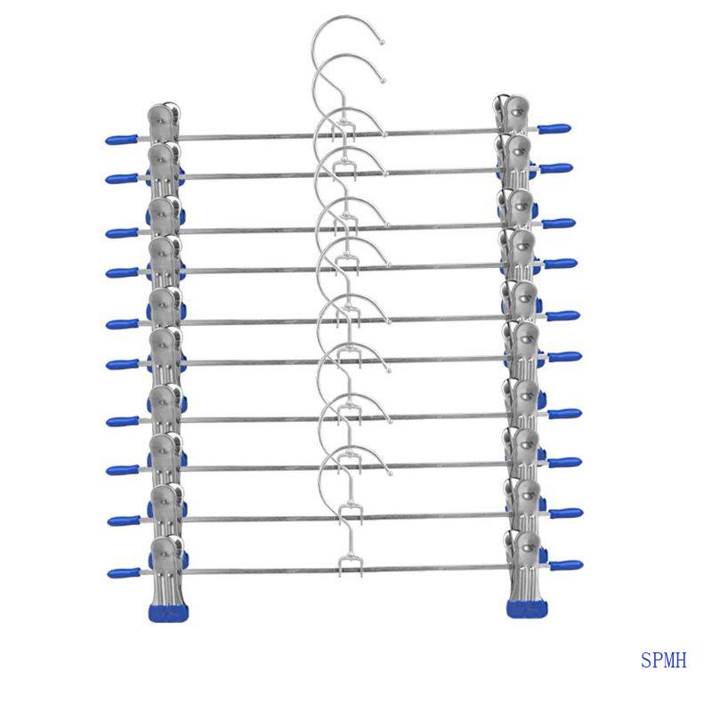 Set 10 Móc Treo Quần Áo Bằng Thép Không Gỉ Chất Lượng Cao