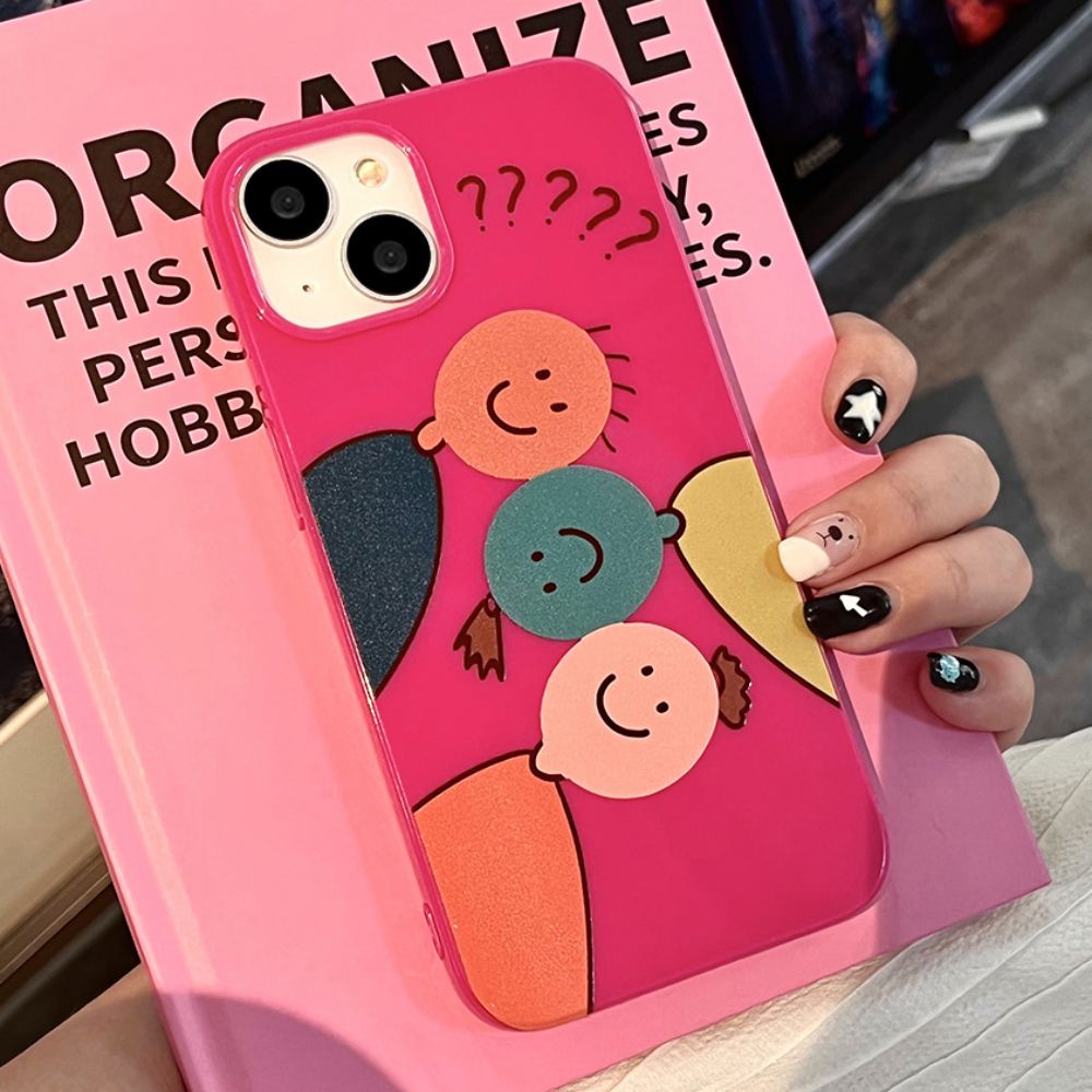 Ốp Điện Thoại TPU Mềm Siêu Mỏng Họa Tiết Mặt Cười Màu Sắc Vui Nhộn Cho IPhone 11 14 13 12 Pro Max XS XR 7 8 Plus